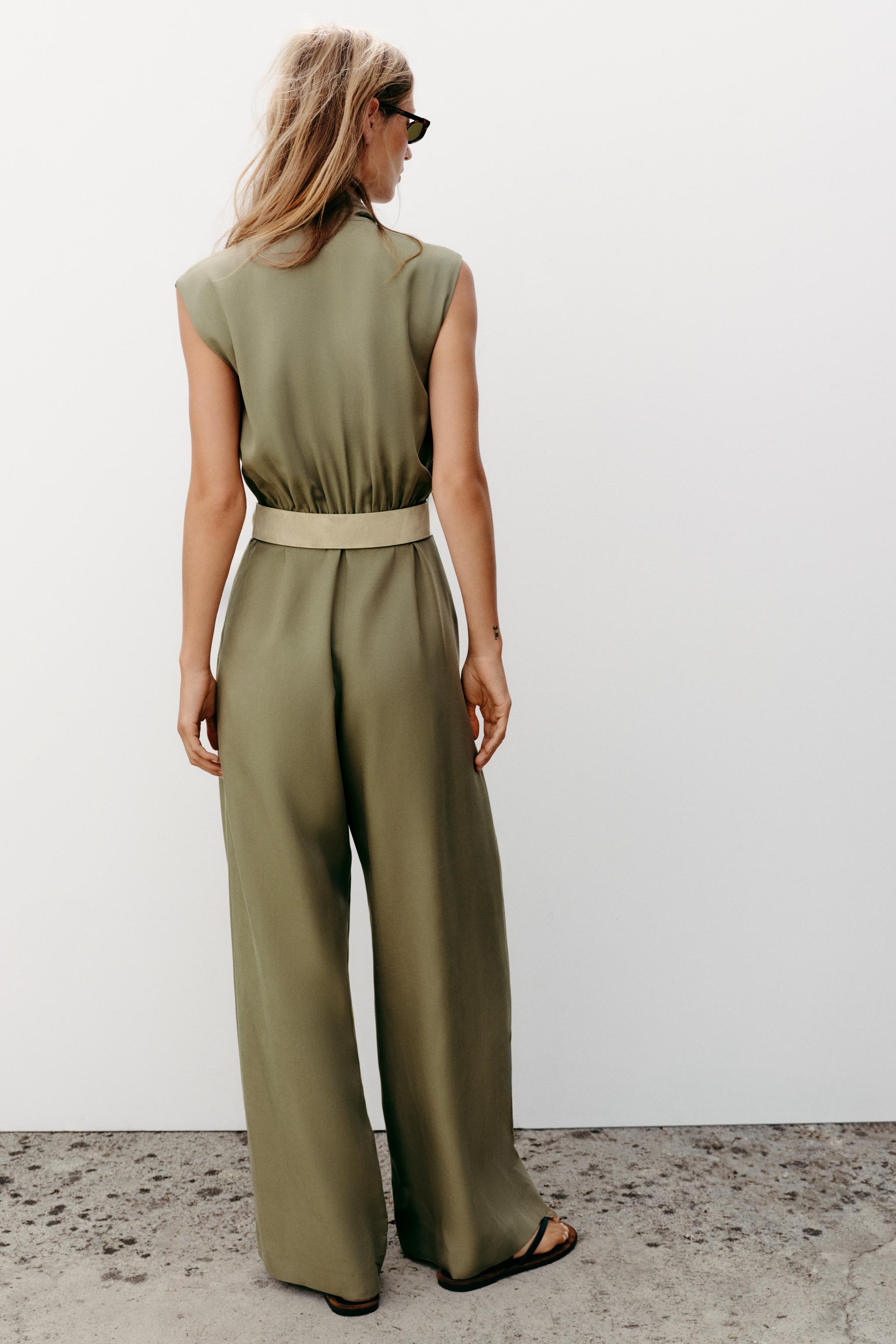 LONG BELTED JUMPSUIT